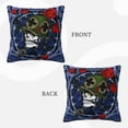 thumbnail image 3 of ZICANCN Dead Skull and Roses Decorative Throw Pillow Covers, Bed Couch Sofa Decorative Knit Pillow Covers for Living Room Farmhouse, 22"x22", 3 of 8