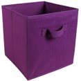 thumbnail image 1 of Juego de 2 cubos de almacenamiento de tela plegables cúbicos para clóset y juguetes, polipropileno, morado, morado, 1 of 1