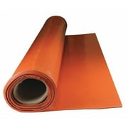 E. James 2850-1-4X24X10 24 in. x 10 ft. Silicone Red Rubber Roll - 50A Plain Backing - 0.25 in. Thickness