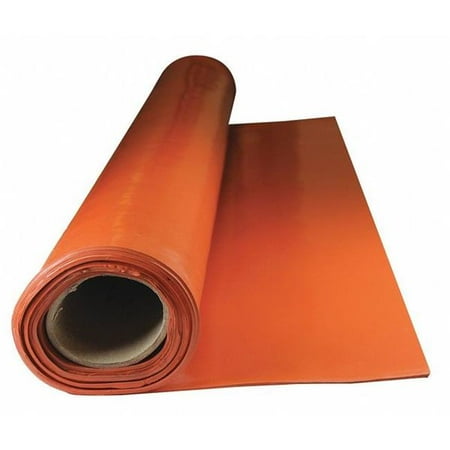 

2850-1-4X12X15 12 in. x 15 ft. Silicone Red Rubber Roll - 50A Plain Backing - 0.25 in. Thickness