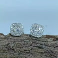 thumbnail image 2 of 2.00Ct Round Cut Lab Created Diamond Cluster Push Back Stud Earrings 14k White Gold Plated, 2 of 2