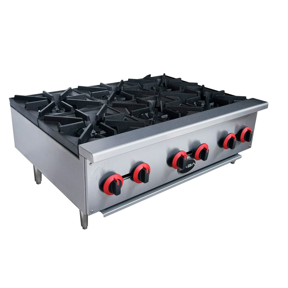 Heavy Duty Commercial Stainless Steel 6 Burner Hot Plate