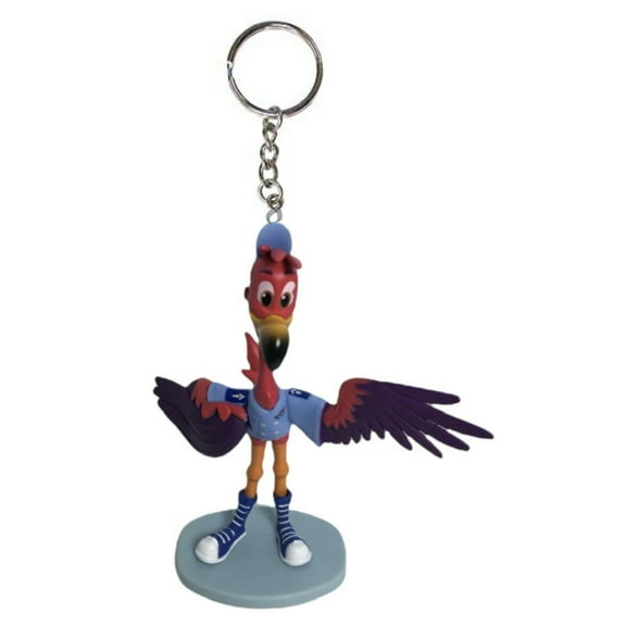 Freddy Flamingo Key Ring Keychain Tiny Tots Transport Figure Figurine Charm Pvc