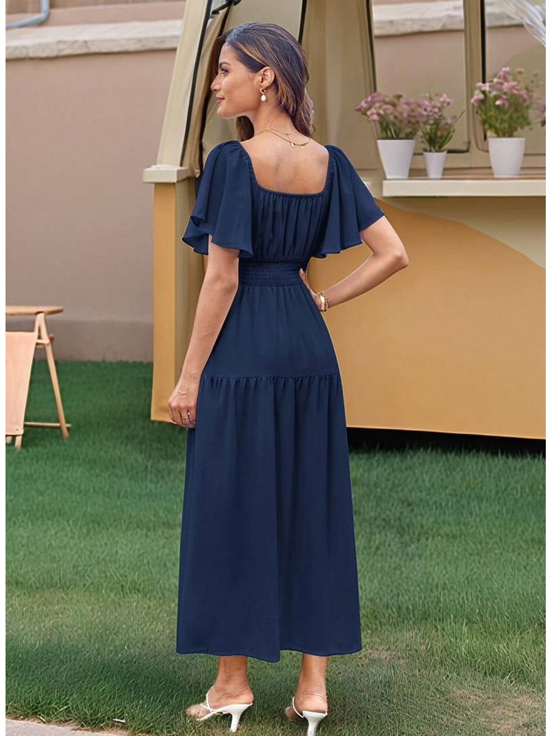 green emerald velvet dress Side Cut Long Dress main image 1