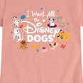 thumbnail image 3 of Disney Classics - Cats & Dogs - I Want All The Disney Dogs  - Toddler And Youth Girls Short Sleeve Graphic T-Shirt, 3 of 5