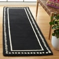 thumbnail image 2 of SAFAVIEH Bella Danita Bordered Wool Runner Rug, Black/Ivory, 2'3" x 19', 2 of 7