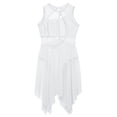 thumbnail image 2 of DPOIS Girls Lyrical Contemporary Dance Costume Ballet Leotard Dress Mesh Tulle Skirt White 10, 2 of 7