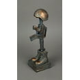 thumbnail image 2 of Antique Bronze Finish Battle Cross Fallen Soldier Helmet Boots and Rifle Statue, 2 of 3