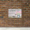 Love Wall Art Decor Rustic Wall Hanging Positive Sign Flower Vase
