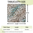 thumbnail image 2 of Leopard and Tiger Pattern Square Fitted Tablecloth with Elastic Edge,Square Table Cover,Washable Elastic Table Cover for Home Kitchen Party Decor 34"x34", 2 of 6