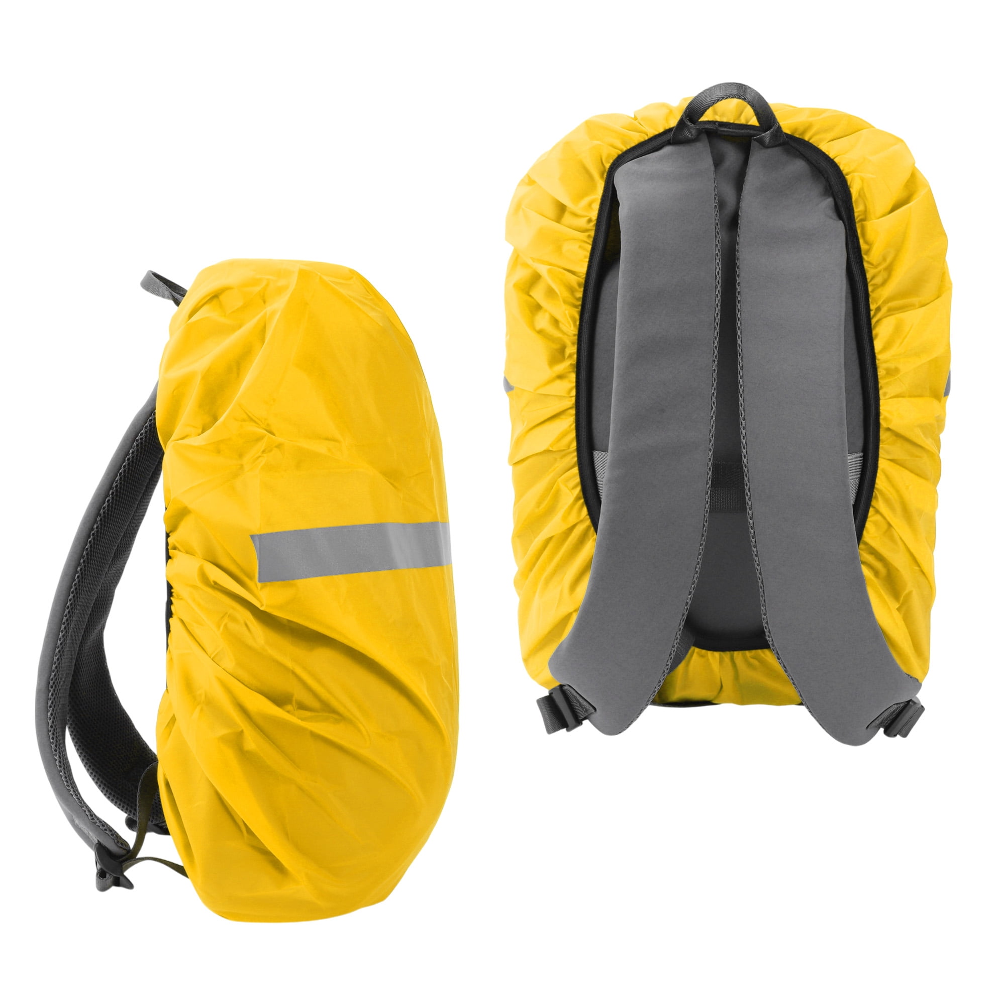 Unique Bargains Reflective Waterproof Backpack Rain Cover Small, Yellow