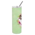 thumbnail image 2 of Carolines Treasures CK4317TBL20 German Shorthaired Pointer Green Flowers Stainless Steel 20 oz Skinny Tumbler 20 oz, 2 of 3