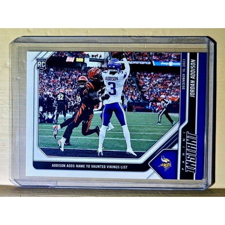 Jordan Addison 2023 Panini NFL Rookie Football #90 Card Vikings 1 of 64