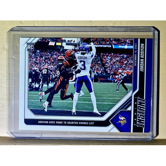 Jordan Addison 2023 Panini NFL Rookie Football #90 Card Vikings 1 of 64