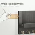 thumbnail image 6 of Key Holder for Wall, Dinosam Mail Organizer Wall Mount with 5 Key Hook and Mail Holder, Designer Key Rack Suitable for Entryway, Hallway, Bedroom, Living Room and Office,Black, 6 of 8