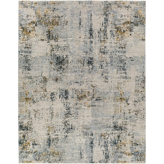 BoutiqueRugs Montreat Contemporary Area Rug - Teal, Mustard, Medium Gray - 10' x 13'11"