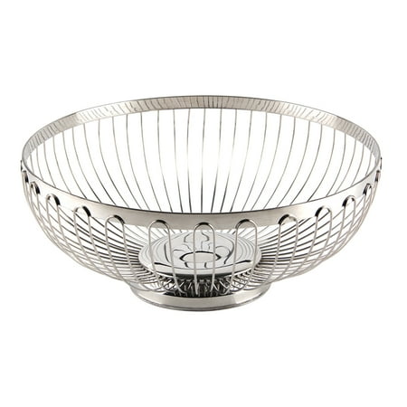

Kitchen Multifunctional Fruit Basket Stainless Steel Fresh Vegetable Storage Container Hollow-out Washing Tray Holder - Size 2