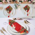 thumbnail image 2 of Red Traditional Cloth Napkins, Vintage Crane Pine Flowers Natural Washable and Reusable Dinner Napkins Set of 6, Table Napkin for Kitchen Party Birthday Wedding Hotel Housewarming 20"x20", 2 of 8