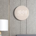thumbnail image 3 of Réveil Numérique, Réveil Matin, Affichage LED Contrôle Sonore, Alimenté par USB, Réveil en Bois pour Chambre Bureau, 3 of 5