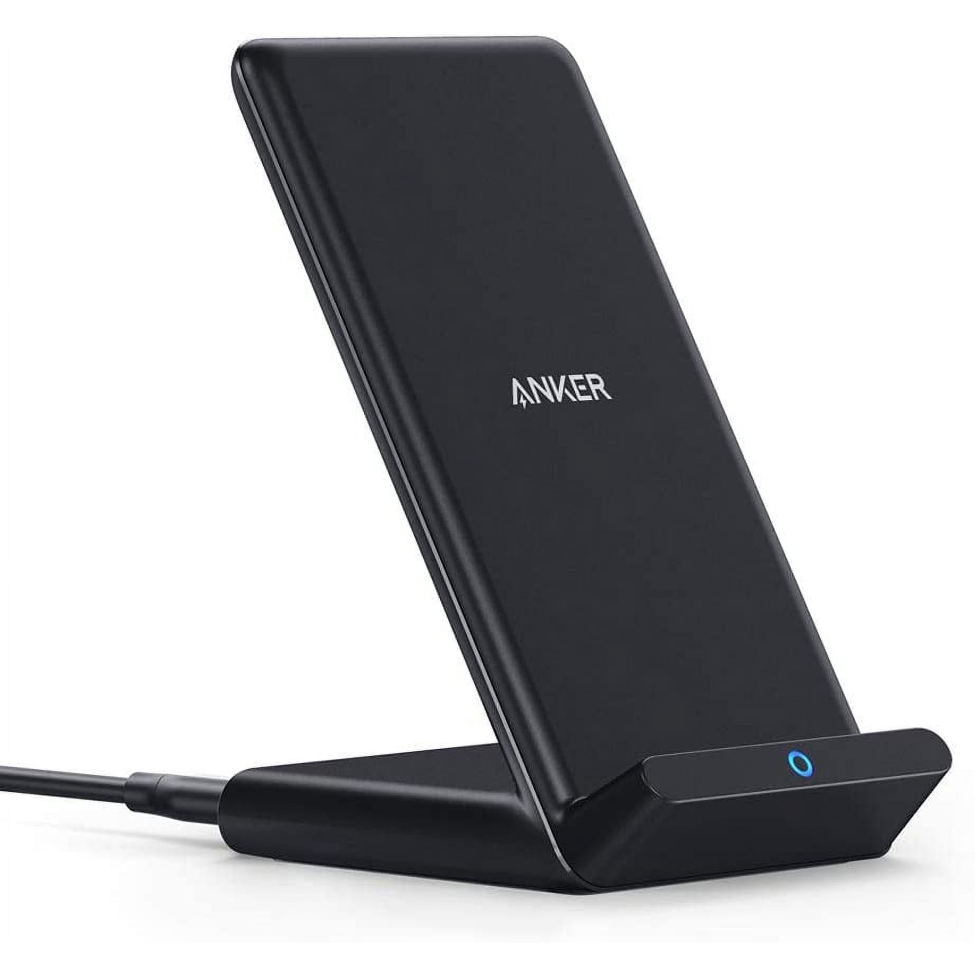 Anker 313 Wireless Charger (Stand), Qi-Certified for iPhone 17/17/17 Pro/17 Pro Max/15/14/13, 10W Fast-Charging Galaxy S23 S22 S21(No AC Adapter)