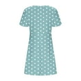 thumbnail image 5 of Polka Dot Dresses for Women 2025 Summer Short Sleeve Midi Dress Casual Loose A Line Beach Vacation Sun Dresses, 5 of 5