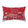 thumbnail image 1 of Pillow Perfect 624433 Coussin Lombaire de Noël Skyline - Rouge, 1 of 2