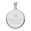 Kentucky Derby Sterling Silver Large Icon Disc Pendant