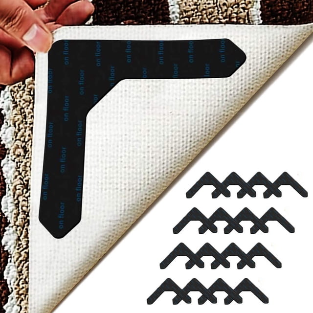 Mistaha 16 Pack Rug Grippers for Area Rugs, Non Slip Rug Gripper on Carpet for