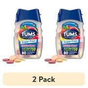 (2 pack) Tums Extra Strength Heartburn Relief Chewable Antacid Tablets, Melon Berry, 80 Count