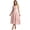Pink, variant on Moomaya Women’s Cotton Floral Corset Midi Dress | Square Neck Fit & Flare Dress with Back Tie-Up & Gathered Skirt | Vintage Print Summer Dress for Brunch & Vacation