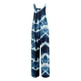 thumbnail image 5 of Dyegold Jumpsuits for Women Casual, Women Jumpsuits Summer Floral Print Tie Dye Fashion Baggy Loose Playsuit Overalls Sleeveless ​Square Neck ​Rompers, 5 of 5