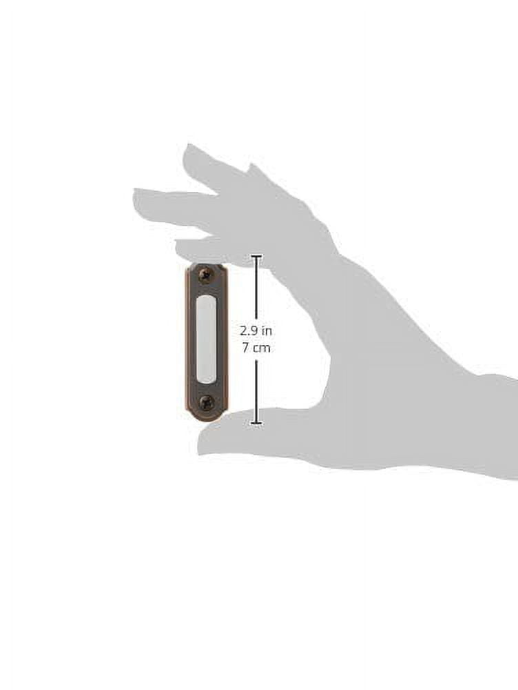 Heath Zenith SL-557-00 Oil Rubbed Bronze Brown Metal Wired Pushbutton Doorbell