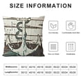 thumbnail image 5 of Coastal Throw Pillow Cover Wooden Board Nautical Anchor Helm Pillowcase Ocean Theme Cushion Covers for Sofa Beach Car Home Cabin Decor, 5 of 5