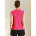 thumbnail image 4 of Blusas Elegante Sin Mangas Allegra K Vintage 1950 Rojo L, 4 of 6