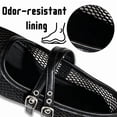 thumbnail image 5 of CHICVOMEY Mesh Mary Jane Shoes for Women Breathable Ballet Flats with Buckle Fashion Fishnet Flats for Women Casual & Work Fashion Flats, 5 of 9