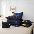 thumbnail image 5 of Manfei Mystic Outer Space Twin Bedding Sets 7-Piece for Kid, Planet Lines Stripes Bedding Comforter Set, Stars Starry Sky Reversible Sheet Sets, Lightweight Room Decor, 5 of 7