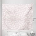 thumbnail image 1 of Cherry Blossom Tapestry, Retro Revival Sakura Pattern in Soft Color Chinese Japanese Culture Art, Fabric Wall Hanging Decor for Bedroom Living Room Dorm, 5 Sizes, Coral White, by Ambesonne, 1 of 1