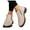 Beige, variant on Chunky Low Heel Ankle Boots for Women Slip On Short Combat Booties Comfortable Suede Dress Shoes