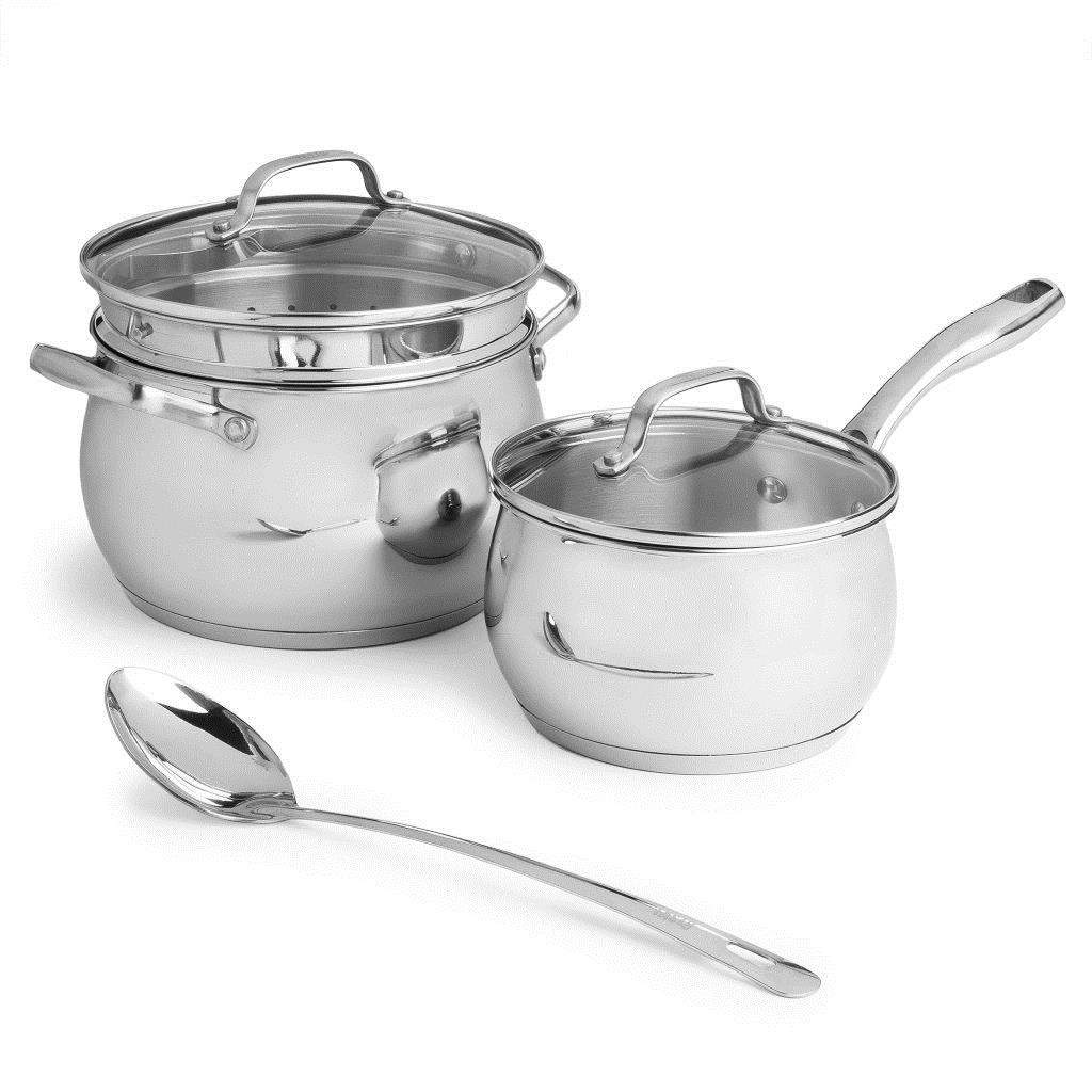 Tasty 6 Piece Premium Stainless Steel Cookware Set - image 2 of 9