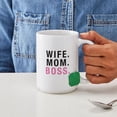 thumbnail image 4 of CafePress - Wife Mom Boss Mug - 15 oz Ceramic Large White Novelty Mug, 4 of 6