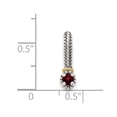 thumbnail image 4 of Shey Couture Sterling Silver Antiqued with 14k Accent Polished Garnet Chain Slide Pendant QTC1705, 4 of 4