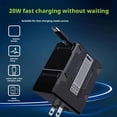 thumbnail image 3 of 120W Dual-Port Fast Charger with Retractable Cables for All Smartphones, Tablets, & Laptops, Wall Quick Charge Adapter, 3 of 7