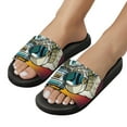 thumbnail image 5 of GZHJMY Stylish Slides for Women Men, Astronaut with Boombox Soft Flexible Slip-on Sandals Slippers, 5 of 7