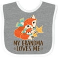 thumbnail image 3 of Inktastic Grandma Loves Me Woodland Fox Boys or Girls Baby Bib, 3 of 4