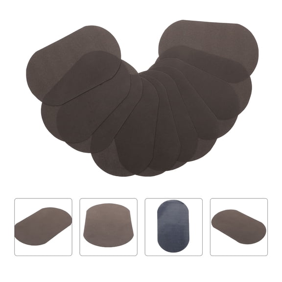 WRITWAA 10Pcs Dark Grey Iron on Patch for Home Use Clothing Repair and Simple Sweater Appliques