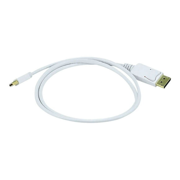 Monoprice - DisplayPort cable - Mini DisplayPort (M) to DisplayPort (M) - 3 ft - white