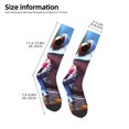 thumbnail image 2 of Xecao Colorful Frog Among Flowers Pattern Adult Stockings with Color-Block Design and 3D Print, Breathable Comfortable Hosiery for Daily Wear and Sports, 2 of 6