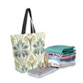 thumbnail image 2 of FORMRS Womens Canvas Tote Bag with Zipper Inner Pocket Shoulder Handbag, Beige Floral Pattern, 2 of 7