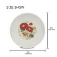 thumbnail image 4 of 60 Inch Round Tablecloth with White Lace Trim Fall Table Cover for Elegant Dining Decor Red Chrysanthemum Pattern, 4 of 8