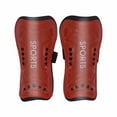 thumbnail image 2 of 1 Pairs Soccer Shin Guards for Toddler Youth, Soccer Shin Pads with Adjustable Double Strap for 3-14 Years Old Boys Girls Teens（Wine ，S), 2 of 7